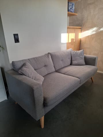 Brooke Scandinavische 3-zitsbank lichtgrijs 202cm