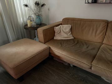 Comfortabele hoekbank met chaise longue