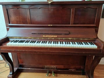 Antieke Waldemar Becker Piano - Vol Muzikale Herinneringen