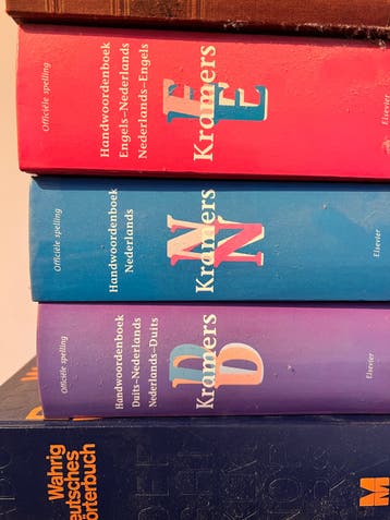 Diverse woordenboeken - Kramers, Wahrig, Spaans, Engels