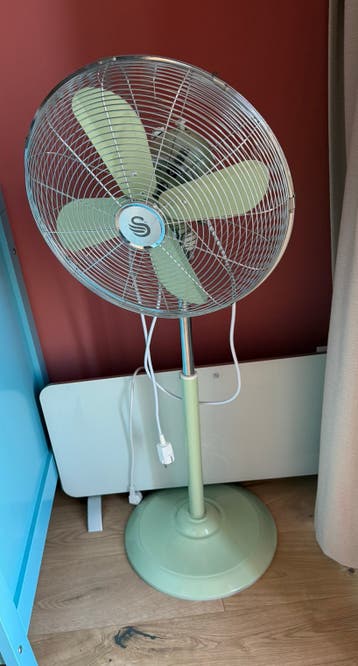 Retro groene ventilator