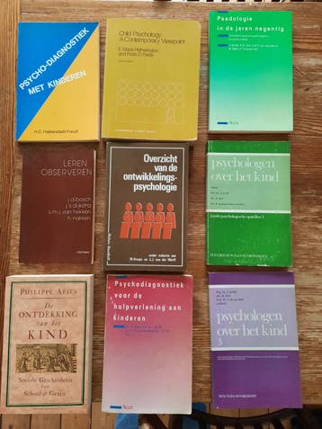 Studieboeken kinderpsychologie. Ontwikkelingspsychologie.