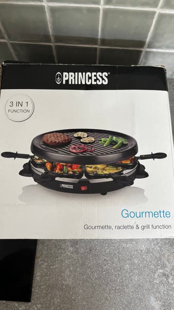 Princess Gourmet Raclette Grill - 3-in-1 Functie
