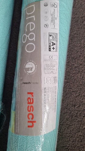 Rasch Prego Vliesbehang - Lichtblauw (2 rollen)