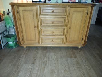 blank eiken dressoir met laden en deuren