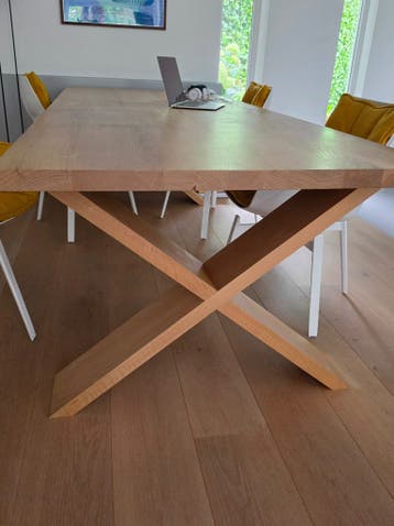 Massief houten eettafel 240x100