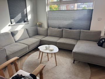 Grote hoekbank met longchair - 3.40 x 2.60m