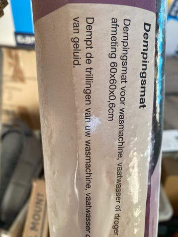 Dempingmat wasmachine