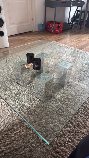 Glazen salontafel