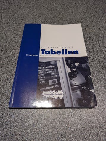 Metaal techniek tabellen boek