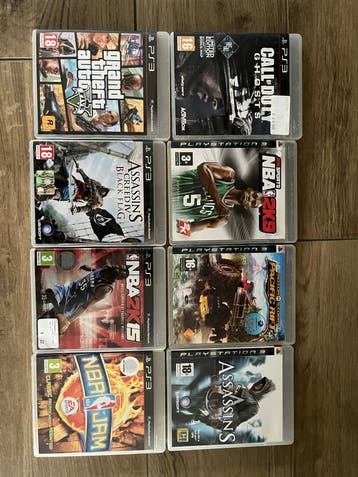 PS3 Games Bundel: GTA V, Call of Duty, Assassin's Creed