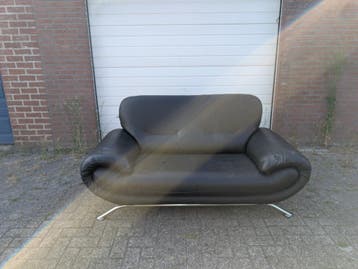 Zwarte Leren Bank