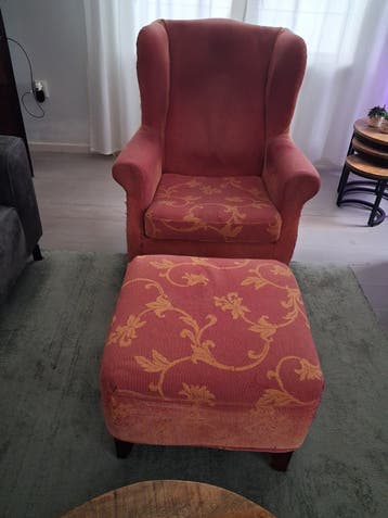 Fauteuil met hocker - Gratis af te halen