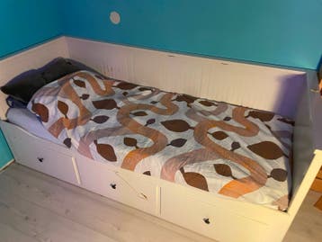 IKEA Hemnes bedbank met 3 lades - Wit