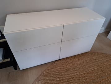 Witte kast Ikea 120 breed met lades en deuren - gratis af te