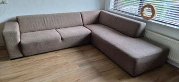 Taupe/beige  hoekbank