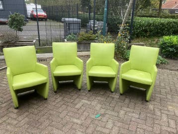 4 groene eetkamer stoelen