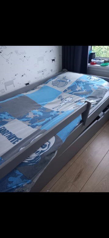 peuter bed met opberglade - Grijs