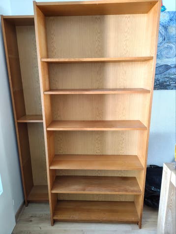 2x Houten Boekenkast met Verstelbare Planken