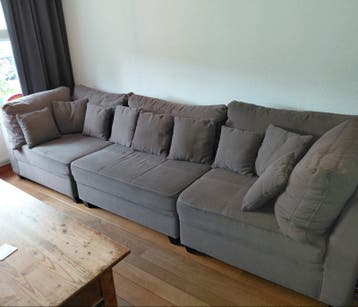 Fijn & stevig bankstel Grijs 3.20 x 1.00