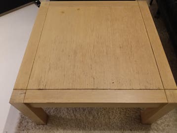 gratis ophalen salon tafel 80x80 zware kwaliteit eiken