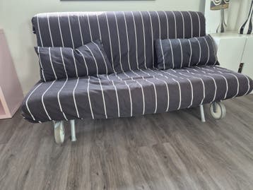 Gratis af te halen Slaapbank met wieltjes - Zwart/wit gestre