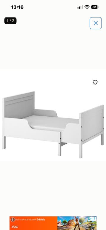 Gratis meegroeibed met matras