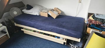 Metalen eenpersoonsbed met lade - 200x80 cm