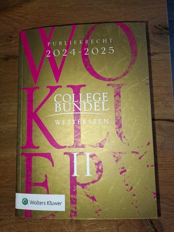 Collegebundel Publiekrecht 2024-2025 Wolters Kluwer