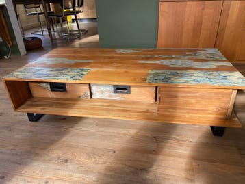 Salontafel 70x140 cm met lades - Gratis af te halen