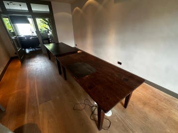 2x Houten tafel met lades - 200x90 cm - Gratis af te halen