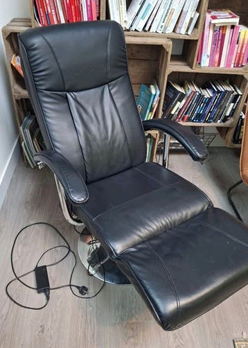 Zwarte Recliner Stoel met Massagefunctie