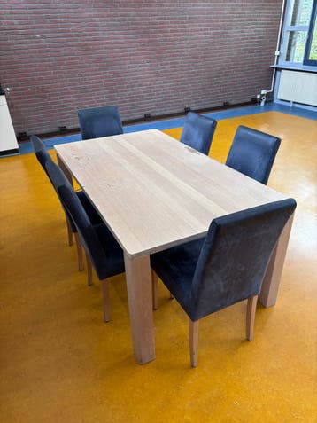 Eettafel met 6 stoelen, gratis ophalen