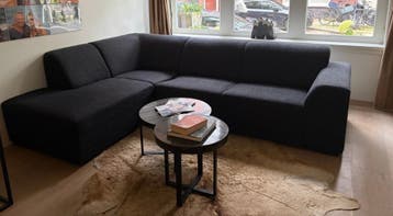GRATIS - zwart bankstel - hoekbank