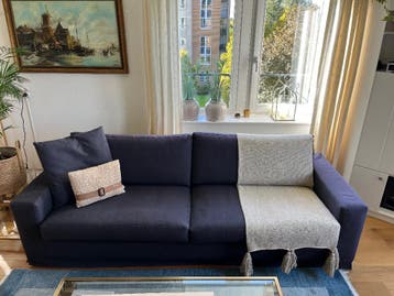 GRATIS af halen: Twee zitsbank blauw
