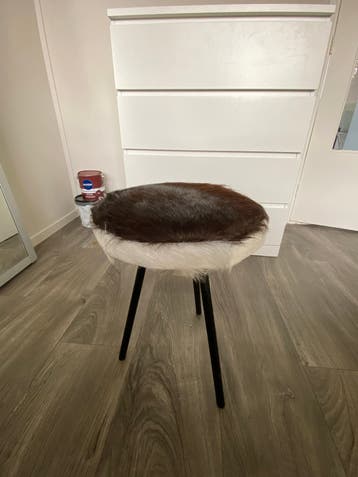 Krukje met vachtlook - Bruin/Wit