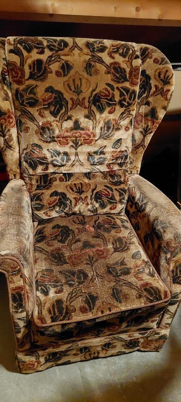 Vintage fauteuil met bloemenprint