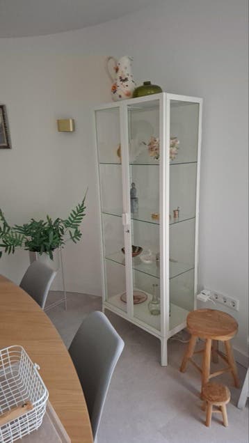 IKEA Detolf Vitrinekast - Wit, met verlichting