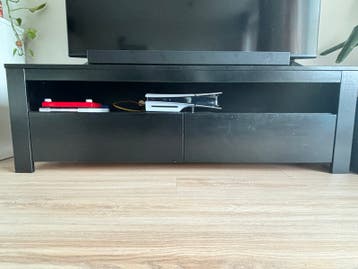 GRATIS – WOOOD TV-meubel zwart met opbergruimte
