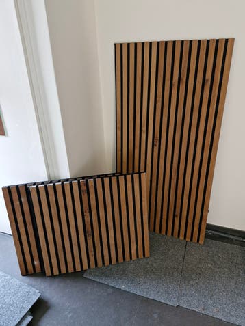 Houten lattenwand panelen - Geluiddempend