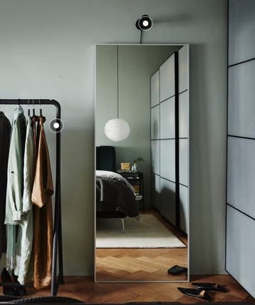Ikea Hovet staande spiegel 78x196cm, aluminium lijst