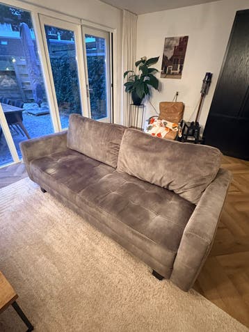 Mooie groene velours bank