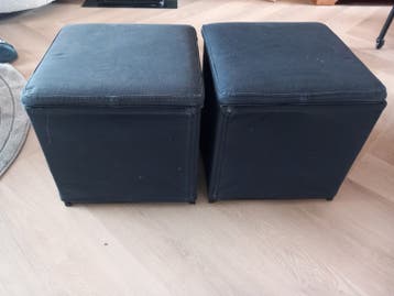 2x Hocker met opbergruimte - Gratis op te halen