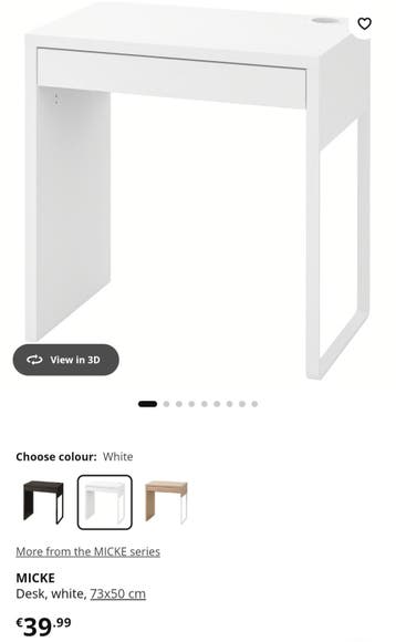 White desk