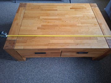 GRATIS! Salontafel massief hout met lades
