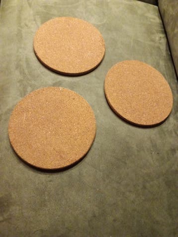 gratis Set van 3 kurken onderzetters