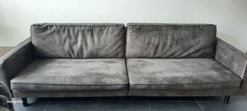 comfortabele 4 zits bank suède of nubuck