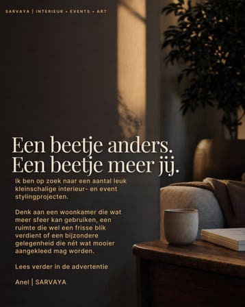 aangeboden: gratis interieuradvies.