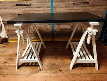 Bureau/Werktafel zwart/wit