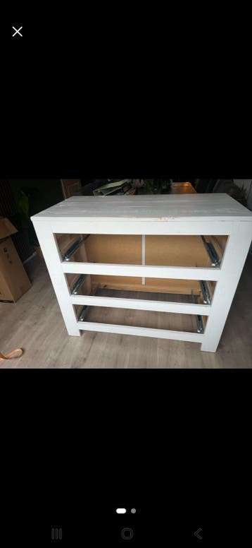 Witte ladekast met 3 laden - Zo goed als nieuw